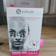 yurbuds Focus 400 Women's Sport In-Ear Earbuds Pink/White 3.5mm 4ft Mic picture