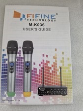FIFINE K036 Dual Wireless Condenser Microphone System - Black/Silver picture