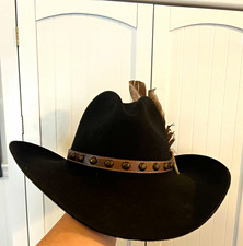 Stetson American Buffalo Collection XXXX 4X Black Cowboy Hat Made USA size 7 1/4 picture