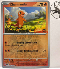 Charmander 004/165 SV Scarlet & Violet 151 English 2023 Rev Holo GameStop Promo picture