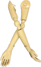 1 Pair of flexable poseable bendable female skintone arms +male removable hands picture