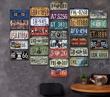 Pack of 20 Craft Condition License Plates Art Projects LOT TAGS (RANDOM PLATES) picture