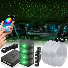 1/2/4-Split Car Headliner Star Light kit 16W 300-1200Pcs Fiber Optic kit RGBW picture