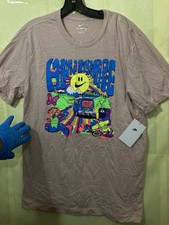 [NEW]  NIKE “HAVE A NIKE DAZE” Unisex T Shirt;  LARGE;  Pink-Beige; New with Tag picture
