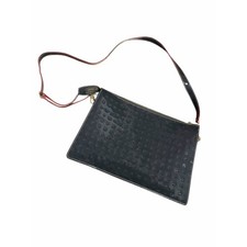 Arcadia Embossed Patent Leather Black Crossbody Bag picture