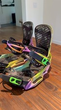 NEW Virgil Abloh x Burton Genesis EST Snowboard Bindings Rainbow Medium picture