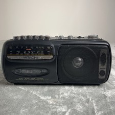 Rare Vintage Hitachi TRK-66W FM MW & SW Radio Cassette Recorder picture