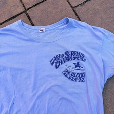 Vintage 1972 World Surfing Championship San Diego Tee Shirt Single Stitch XL picture