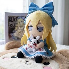 Anime Black Souls Alice fumo Plush Doll Clothes+Cloak Stuffed Cotton Toy Gift picture