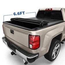 6.6ft 4-Fold Tonneau Cover for 2019- 2026 Chevy Silverado Sierra 1500 Truck Bed picture