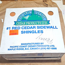 Pacific Coast #1 Red Cedar Sidewall Shingles 18in 50 sq ft Grooved Class C picture