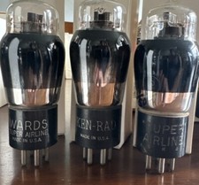 3 TYPE 42 NOS Power Tubes Super Airline Wards Kenrad BLACK CHROME ST bottles picture