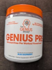 Genius Pre, Stimulant-Free Pre Workout Powerhouse , 11.35 oz (322 g) Apple/Grape picture