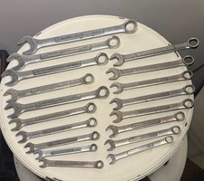 Vintage Craftsman USA Combination Wrench Set 18pc SAE Metric Raised Panel Forged picture