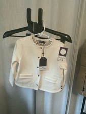 Sergent Major Cardigan Girls Size 4ans 104cm Cream picture