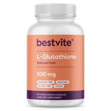 Reduced L-Glutathione 500mg (60 Vegetarian Capsules) - No Stearates - Vegan picture