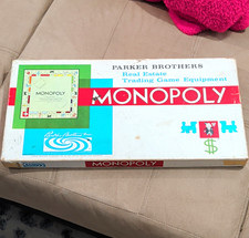 Incomplete 1964 Parker Brothers Vintage Monopoly board game  picture