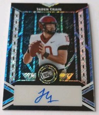 Jaden Craig 2024 Leaf Collective Press Pass Platinum Blue Auto 6/20 Harvard TCU picture