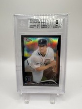 Topps 2014 Chrome Justin Verlander Tigers #140 Black Refractor /100 SP picture