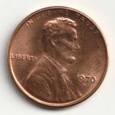 1970-D Lincoln Memorial Penny RD Error Floating Roof Faint FG One Cent Coin RARE picture