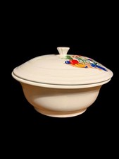Rare Fiesta Sunporch Casserole & Lid Limited Edition 500 White Red Umbrella picture