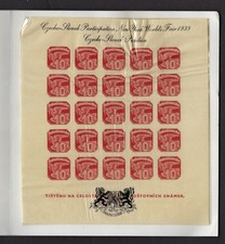 Czechoslovakia 1939 New York World Fair BOOKLET WITH (25) 10H STAMPS picture