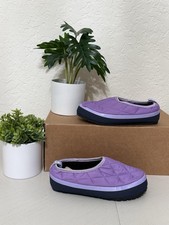 Kamik Puffy Slippers Kids Size 1 Purple Quilted Vegan Slip On Winter Indoor picture
