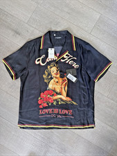 Dolce & Gabbana Silk Pin Up “Come Here” Hawaiian Shirt PTP 25” IT 42 picture