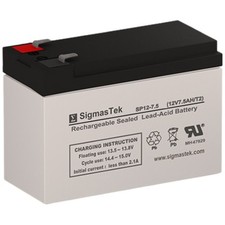 SigmasTek Battery Replacement for CyberPower UP625, SLA Rechargeable 12V 7.5Ah picture