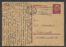 Germany Hindenburg reply postcard to Eisenach used picture