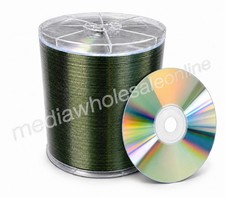 Verbatim 100 pk CD-R CD Silver Shiny Top 52X 700MB Blank Recordable Disc No Logo picture