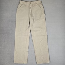 VTG 2006 Carhartt B11 DES Carpenter Pants Mens 32x34 Desert Tan Canvas Dungaree  picture