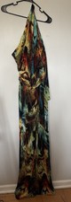 LUXXEL One Shoulder Maxi Dress L Multicolor Tropical Formal Wedding Guest picture