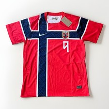 Nike Norway Home Soccer Jersey Haaland #9 Men’s Size Large Red NWT picture