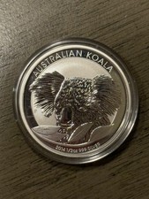 2014-P Australia 50C Koala 1/2 oz .999 Fine Silver BU Coin in mint capsule picture