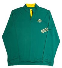 NWT Old Row 1/4 Zip Premium Performance Golf Pullover Men’s L Green & Yellow picture