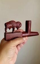 Vintage Hand Carved Ojibwe Catlinite Pipe Signed by late Bill Bryan Big Eagle picture