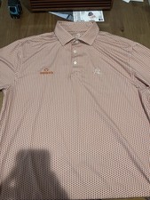 Rhoback Men's Short Sleeve Polo Shirt Texas Burnt Orange Size L picture
