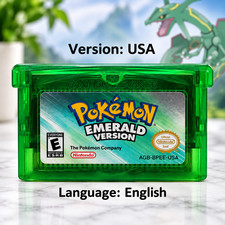 Pokemon Emerald Version Game Boy Advance GBA Cartridge Tested & Saves picture
