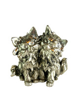 Vintage Italian Sterling Silver 925 Scottish Terrier Figurine - Stamped - 91.5G picture