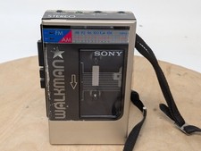 Vintage Sony WM-F8 Walkman Cassette Player AM/FM Radio - PLAYS -  FOR PARTS picture
