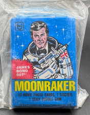 1979 Topps James Bond 007 MOONRAKER  - Complete 99 Card Set w/Wrapper NM-MT picture