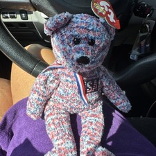 Ty Beanie Babies USA Bear Plush Beanbag July 4, 2000 Retired (2000) picture
