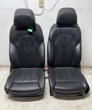 14-18 Bmw F15 X5 Front Right & Left Sport Seat Set Heated Leather Black Oem picture