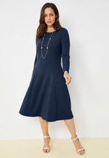 Jessica London Women's Plus Size Long Sleeve Stretch Ponte Dress picture