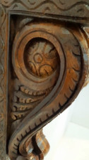 Solid wood corbels Wall Bracket Pair (2 Pcs) Door Entrance Wall Decor Wall Gift picture