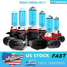 6PCS 9005+9006+H11 High Low Fog Beam Halogen Headlight Bulbs Combo Warm White picture