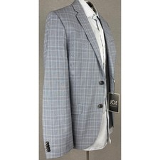 JOE Joseph Abboud Blue Gray Glen Plaid Stretch Sport Coat Blazer 38S NWT picture