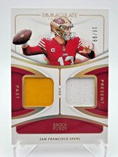 2024 Panini Immaculate Brock Purdy Past Present Dual Player-used Patch /99 49ers picture