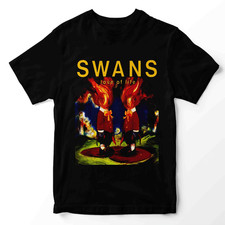 Vtg Swan Band Love Of Life Tour Cotton Black T Shirt All Size For Men GG137 picture